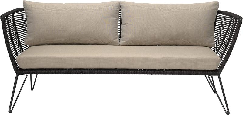 Udendørs Sofa Bloomingville Mundo Frostbestandig Stål Polyester L175xb74xh72 Sort