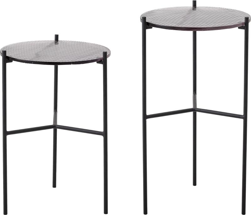 Sideborde Sæt Bloomingville Cille   Stk ø32   Grå Glas   Jern 46 56