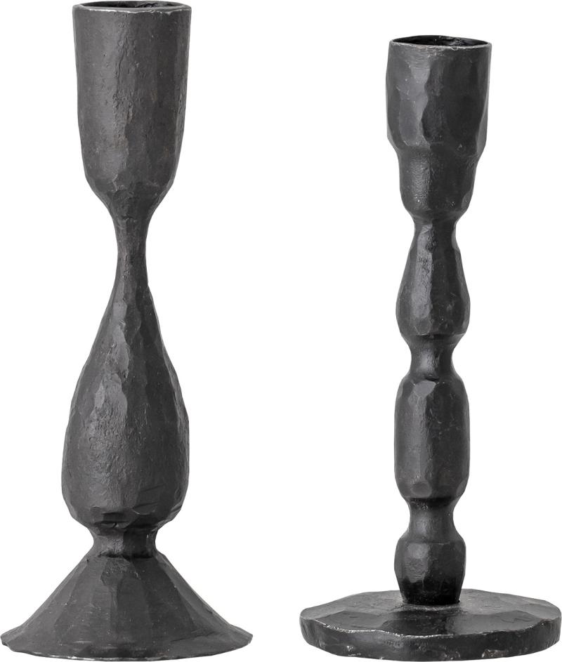 Fyrfadsstager Bloomingville Deja Sorthamret Metal D6   H16