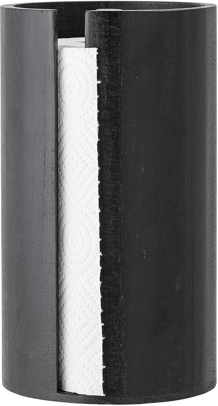 Køkkenrulleholder Papirrulleholder Bloomingville Celian Sort Paulownia Træ ø14 H25