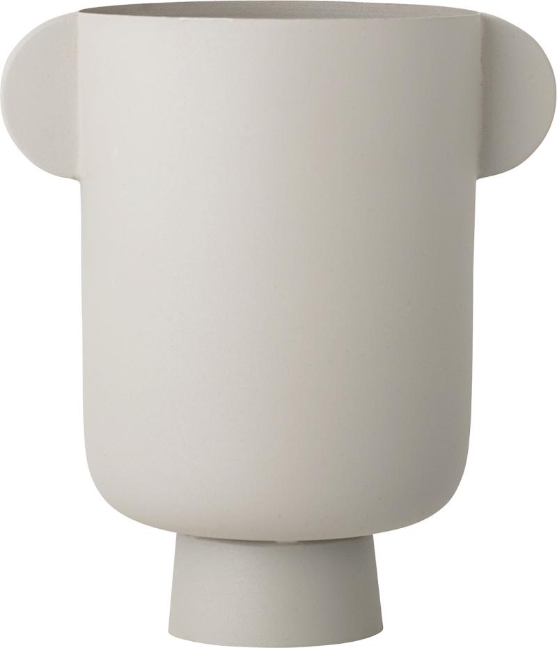 Gulvvase Bloomingville Irie   Skulpturel Metalvase Naturgrå H29ã B18ã L26