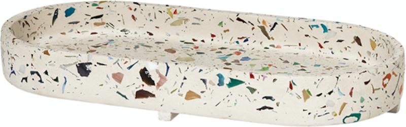 Dekorationsfad Broste Copenhagen Razzo Terrazzo Multifarvet L30xb15xh3