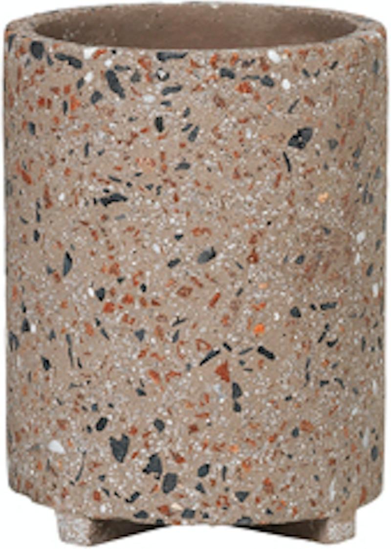 Tandbørsteholder Broste Copenhagen Razzo   Terrazzo Brun Multifarvet ø8ã H10