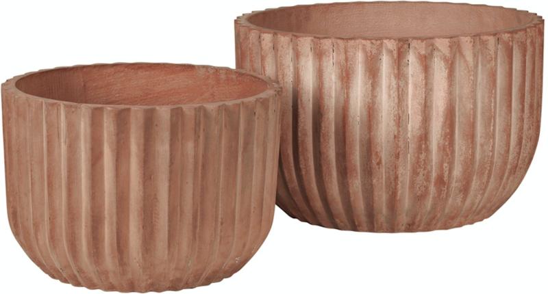 Urtepotte Broste Copenhagen Fiber Fibercement Rød 15   10     11     Blomsterkrukke