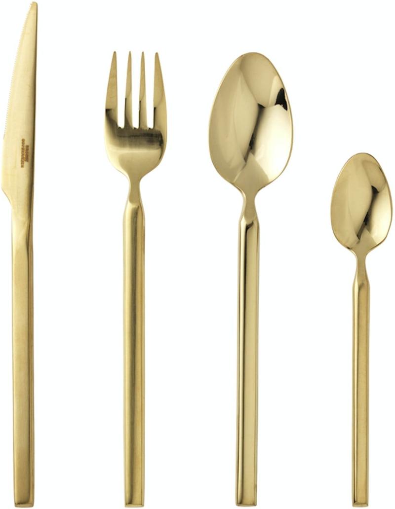 Bestiksæt Broste Copenhagen Tvis  16 Dele Guld Rustfrit Stål
