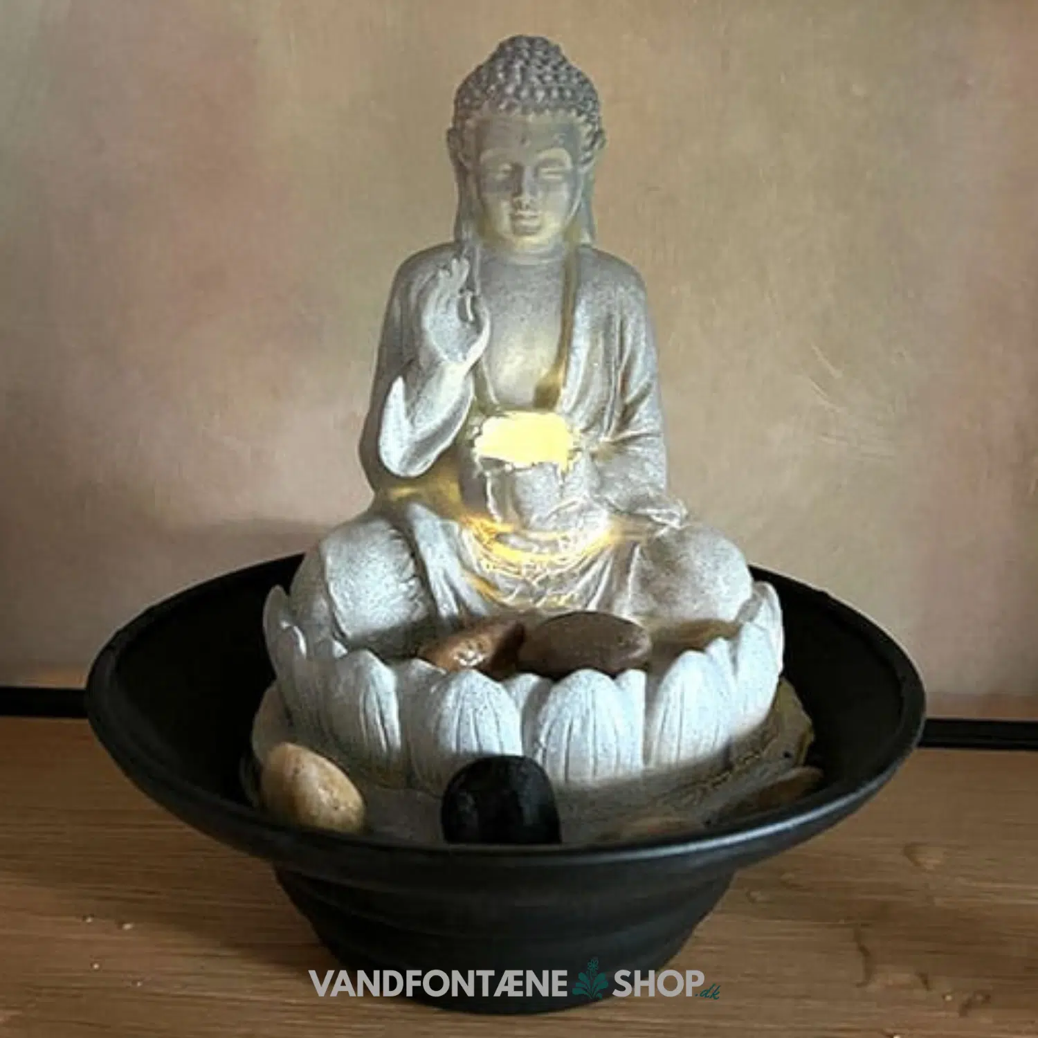 Buddha Indendørs Fontæne Med Skål   Led Lys