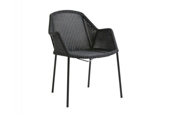 Cane-line Breeze Stabelstol   Armlæn Black