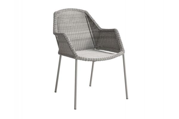 Cane-line Breeze Stabelstol   Armlæn Taupe
