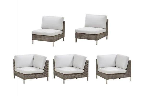 Cane-line Connect Loungesæt Taupe Hvid