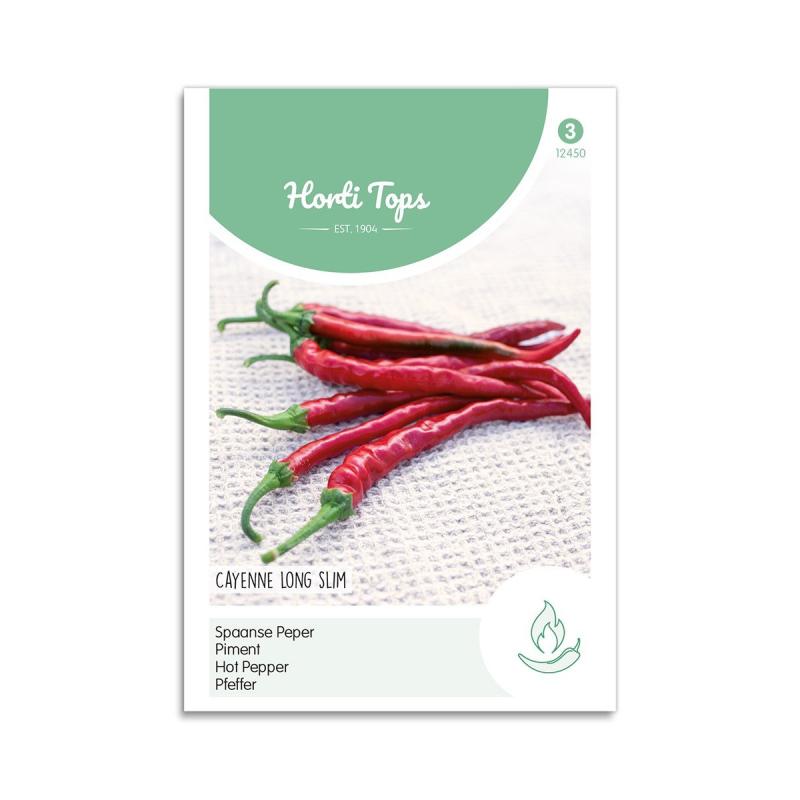 Chili Cayennepeber Frø Quot Long Slim Quot Horti Tops