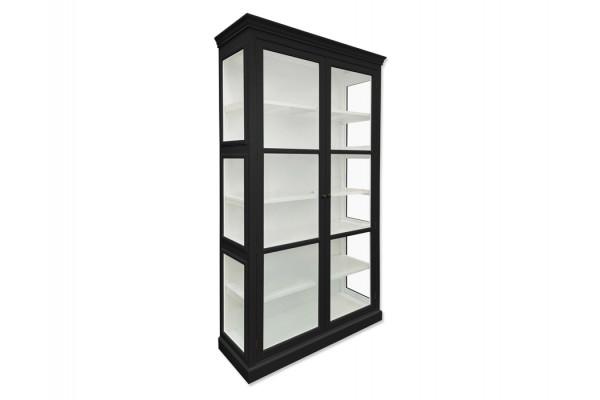Christiansø Vitrineskab 212x120x44   Sort Hvid