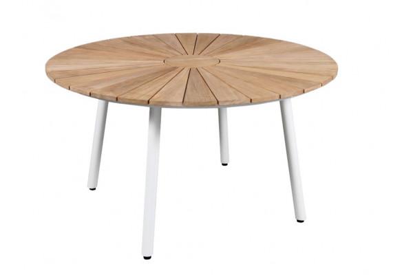 Daneline Eva Teak Havebord ø130   Hvid