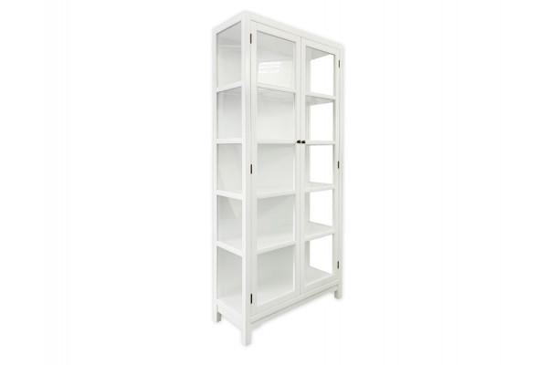 Drejø Vitrineskab 198x92 5x38   Pastelblå Hvid