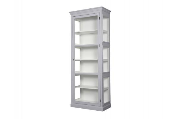 Fur Vitrineskab 212x84x44   Lysgrå Hvid