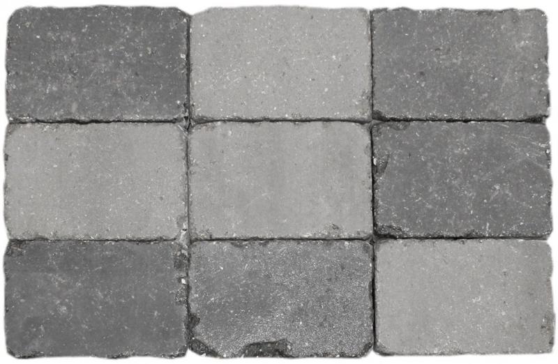 Gråmix Slotsbrosten   Slået Kant Halve 14x10 5x7