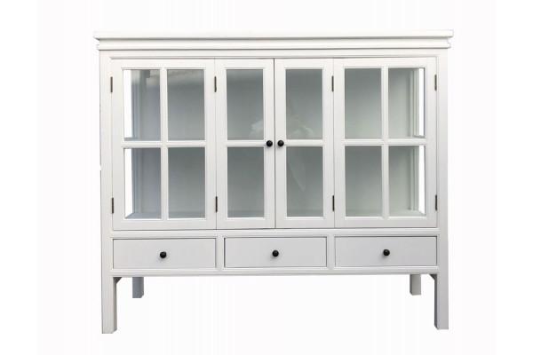 Hjarnø Vitrineskab 110x130x45   Hvid