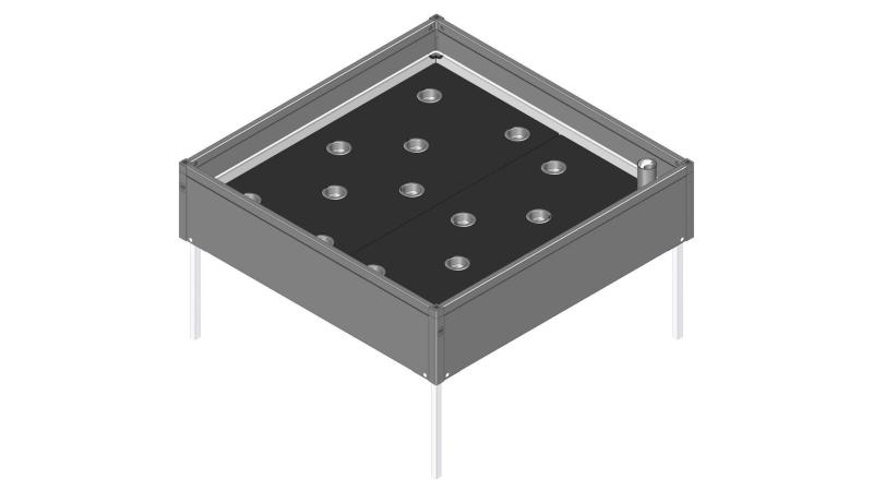 Højbed   Pvc  Inkl  Growwater  Bund   Ben 30x120x120