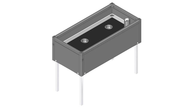 Højbed   Pvc  Inkl  Growwater  Bund   Ben 30x90x44