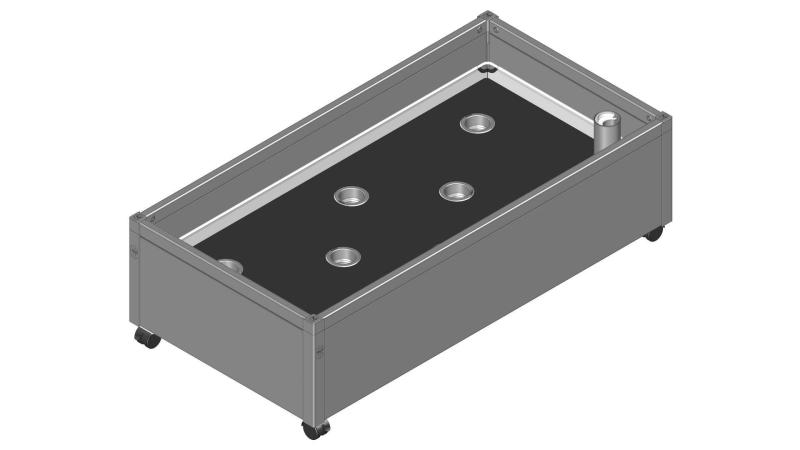 Højbed   Pvc Inkl  Growwater  Bund   Hjul 30x62x120