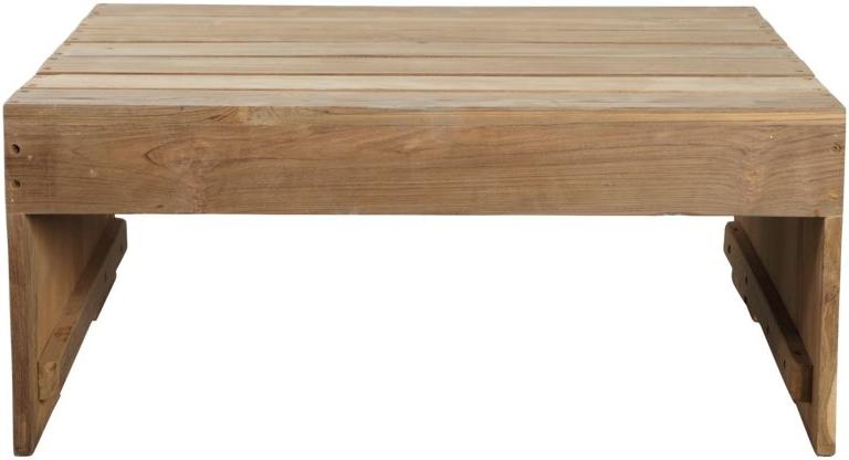 Udendørs Sofabord Terrassebord House Doctor Woodie Teak Natur 82x70x35