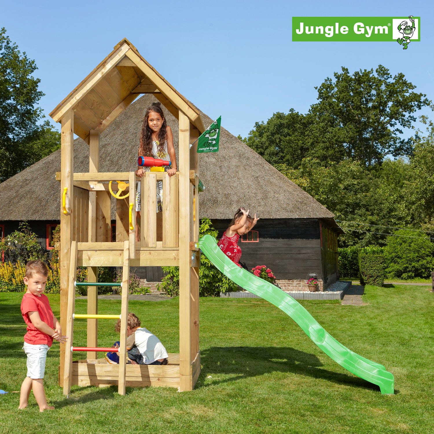 Jungle Gym Club Legetårn Komplet Ekskl  Rutschebane