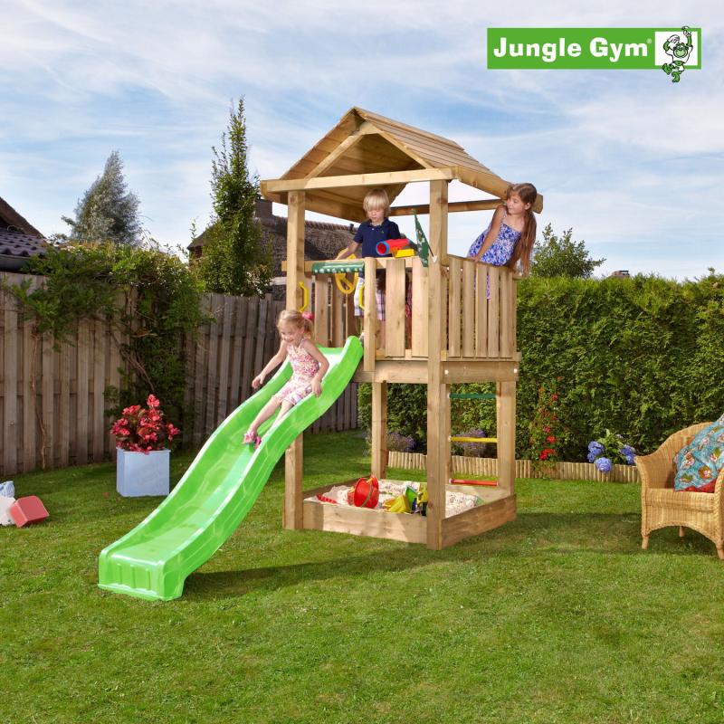 Jungle Gym House Legetårn Komplet Ekskl  Rutschebane