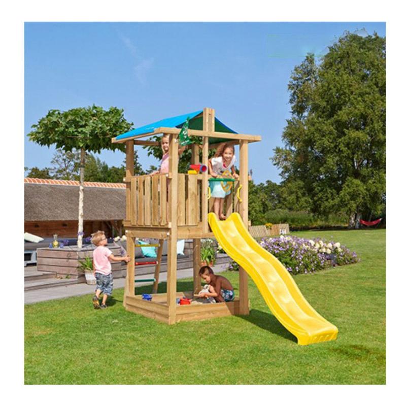 Jungle Gym Hut Legetårn Komplet Inkl  Rutsjebane