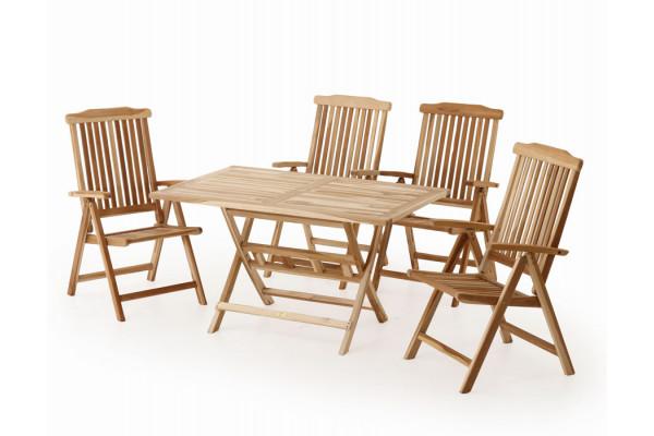 Køln Granada Teak Havemøbelsæt 85x135