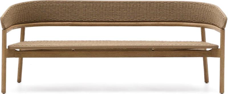 Udendørs -personers Lounge Sofa Kave Home Arinella Fsc-certificeret Akacietræ Håndvævet -reb