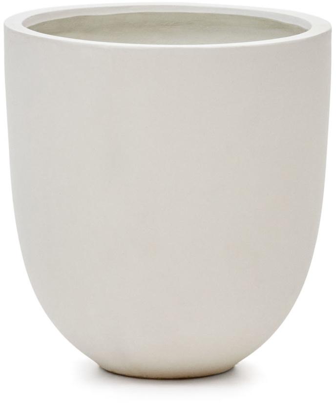 Plantepotte Kave Home Aiguablava Hvid Cementfiber ø56 Finish