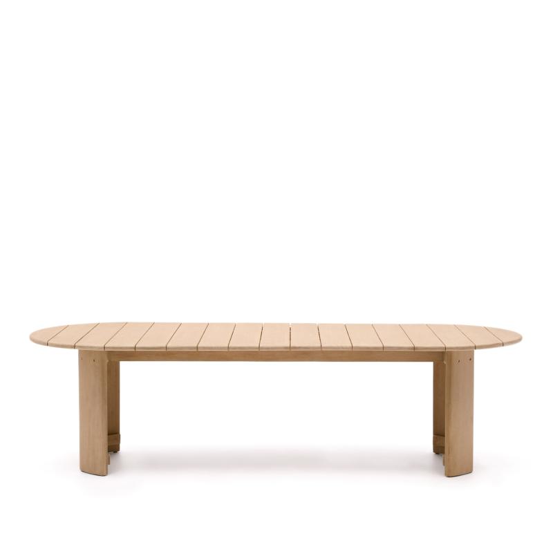 Udendørs Spisebord Kave Home Xoriguer Ovalt Massivt Eucalyptus Træ 280x110