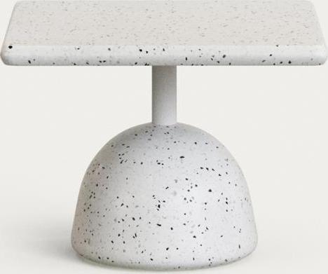 Udendørs Kaffebord Kave Home Saura   Hvid Terrazzo 48   48