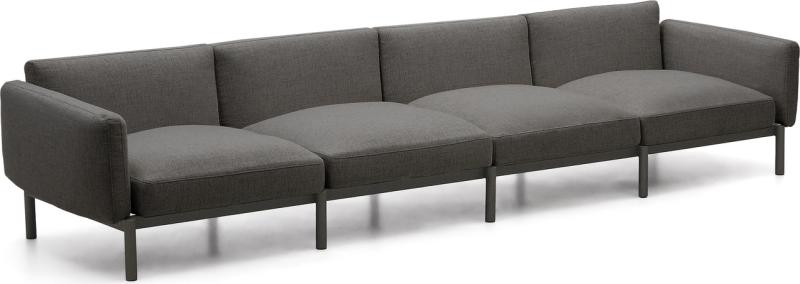 Udendørs Modulsofa -personers Kave Home Sorells Grafit Aluminium