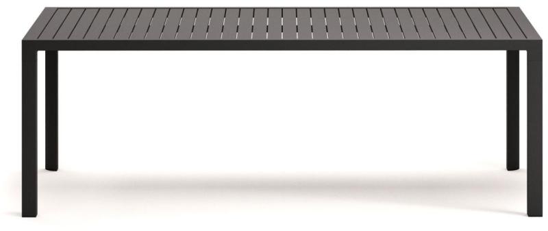 Udendørs Spisebord Kave Home Culip Aluminium Grå 220x100x75   Til   Personer