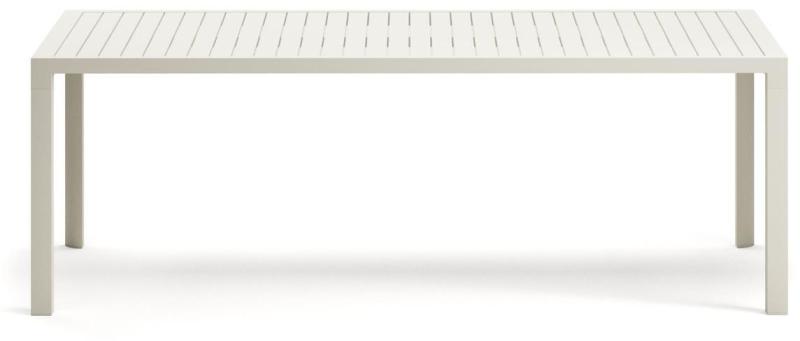 Udendørs Spisebord Kave Home Culip Terrassebord Hvidt Aluminium 220x100x75 Moderne Nordisk