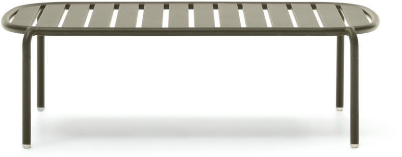 Udendørs Sofabord Kave Home Joncols Aluminium Grøn L113xb65xh35   Moderne Nordisk
