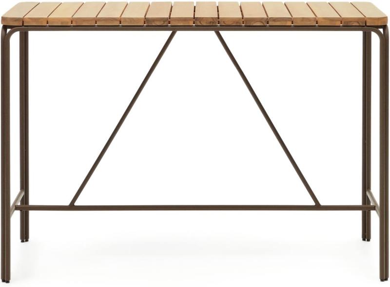 Udendørs Barbord Kave Home Salguer Højbord Fsc Akacietræ  -bestandig 140x70x96   Vintage Industriel Brun Natur