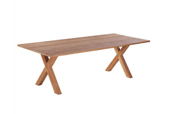 Mako Plankebord 100x240     Bordben   Teak Kryds