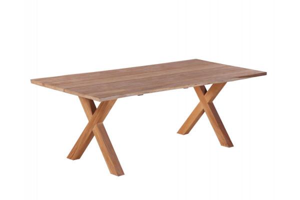 Maxi Plankebord 90x200     Bordben   Teak Kryds