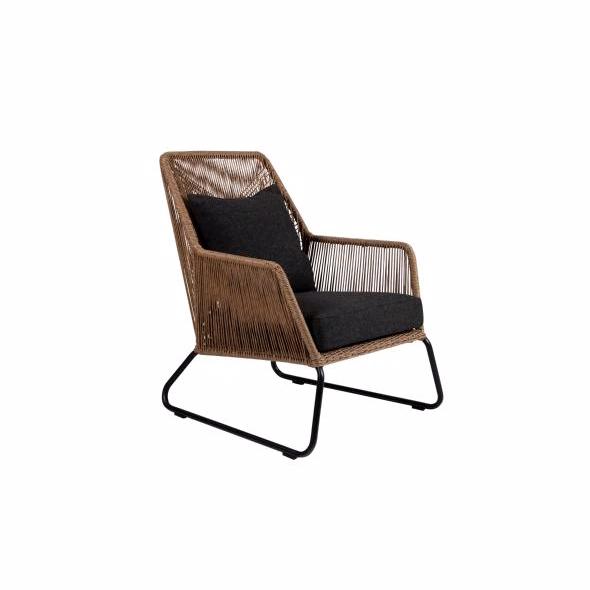 Midway Loungestol Mørk  Loungemøbler Brafab Enggården Havemøbler