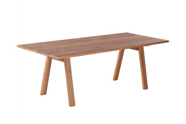Milo Plankebord 90x200     Bordben   Teak Skrå