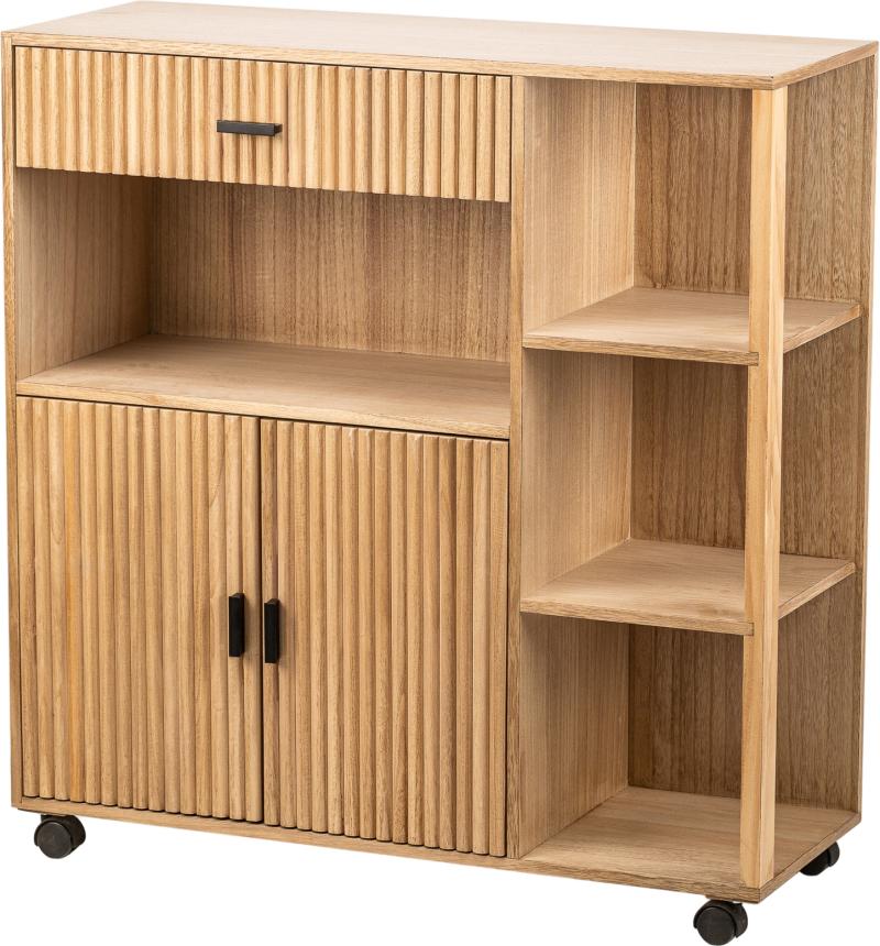 Opbevaringsskab Kommode   Hjul Nordlys Furniture Oulu Natur Fyrretræ H79ã 78ã 28