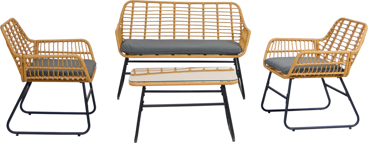 Nordlys Furniture Danang Udendørs Loungesæt Rattan Grå 80ã 117ã 67