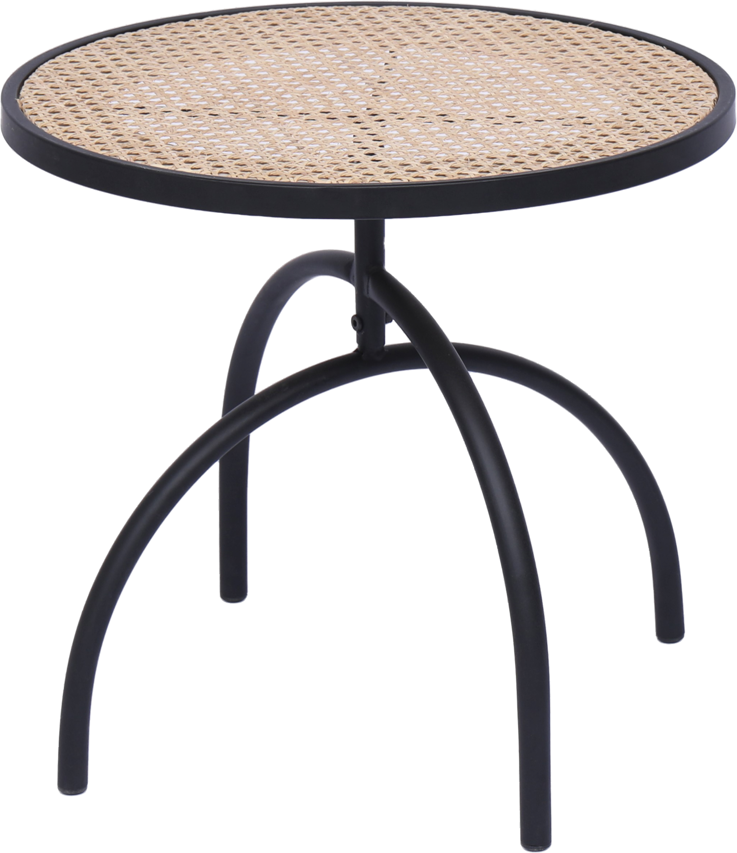Udendørs Sidebord   Sofabord Nordlys Furniture Yoki Rattan ø45   H41     Sortlakeret Metal