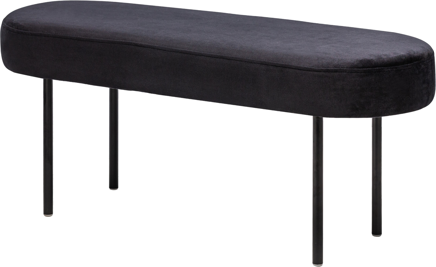 Entrébænk Nordlys Furniture Oslo   Sort Oeko-tex-certificeret Fløjl 100x35x38