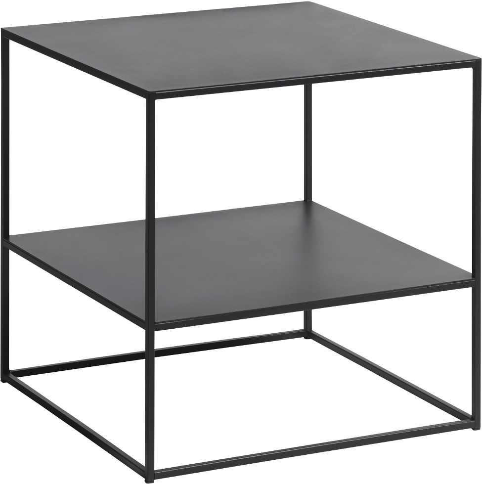 Konsolbord   Sidebord Nordique Design Pebble Til Stuen  Sort Metal 50x50x50