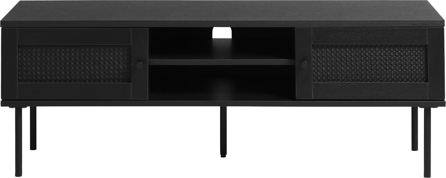 -bord Nordique Design Pensacola Sort 120x40x43    -møbel   Rattan   Metal