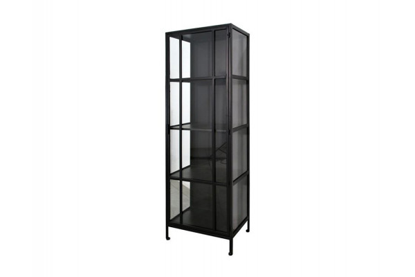Nyråd Vitrineskab Metal 60x40x172 Sort