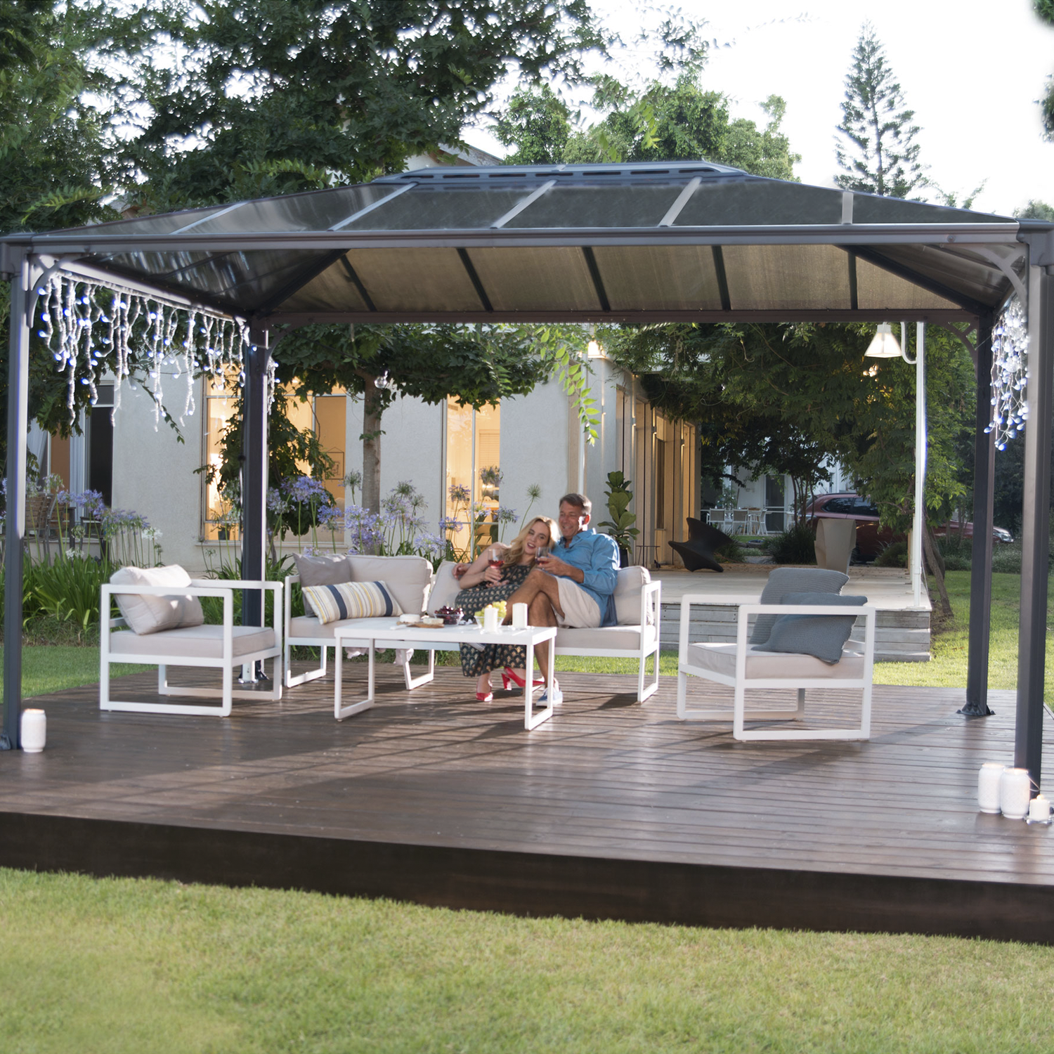 Palram Canopia Martinique 4300 Havepavillon Antracitgrå