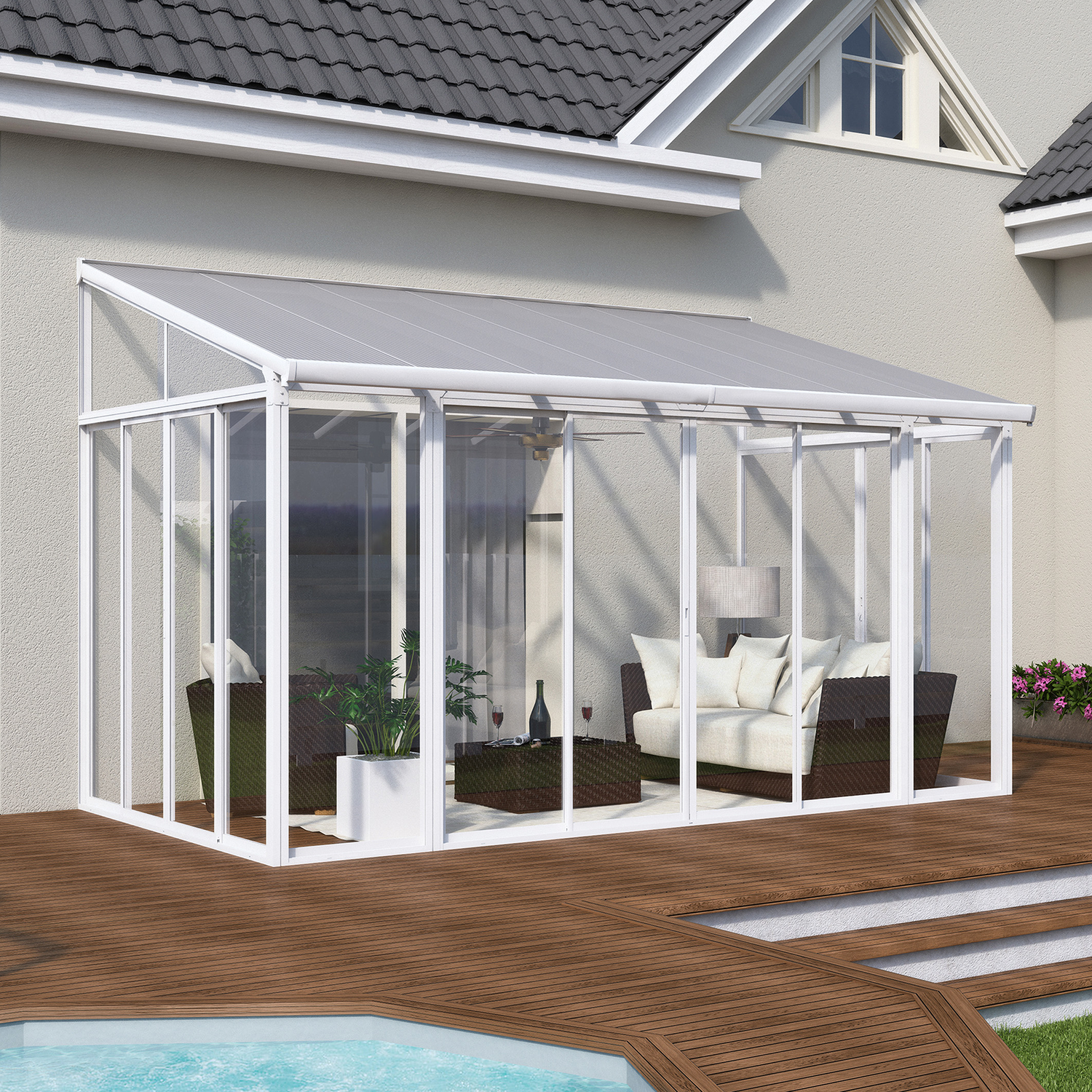 Palram Canopia Sanremo Udestue 3x4 25    Hvid